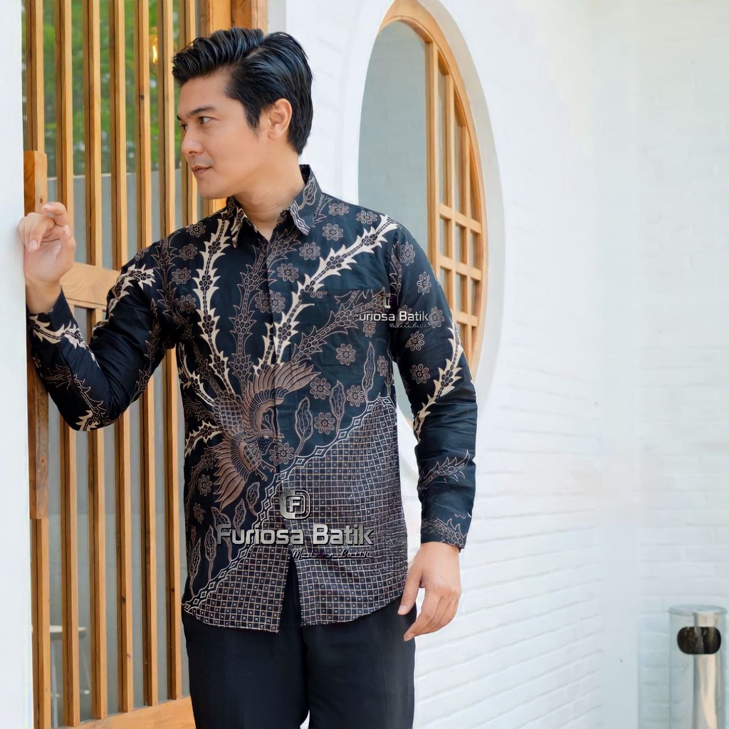 FURIOSA BATIK SENTANI KEMEJA BAJU BATIK PRIA KEMEJA LENGAN PANJANG UKURAN M L XL XXL