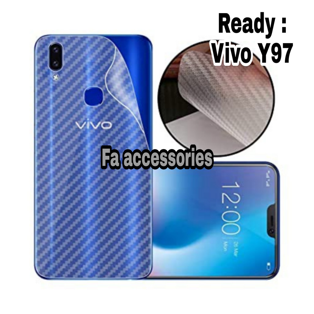 Skin Carbon VIVO Y97 Skin Carbon antigores belakang