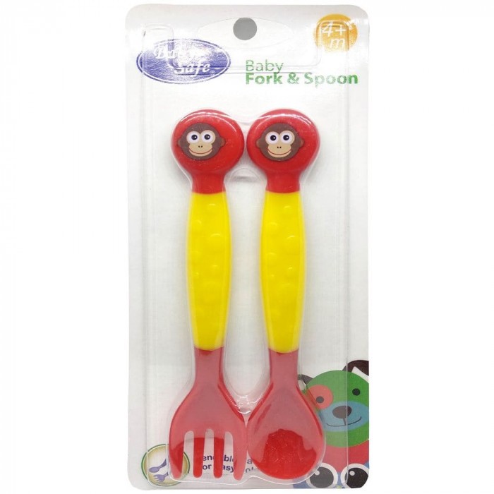 BABY SAFE SPOON &amp; FORK SENDOK MAKAN BAYI