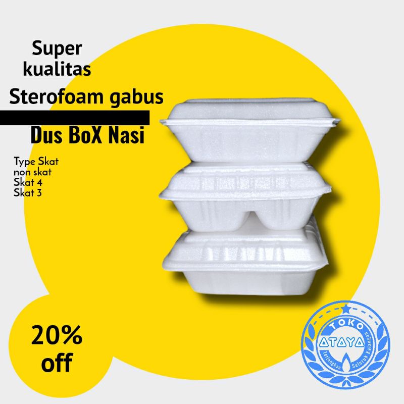 Styrofoam Tempat Nasi gabus KCS launch box