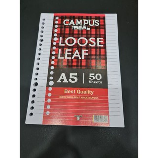 

Kertas Loose Leaf CAMPUS A5 50 Lembar