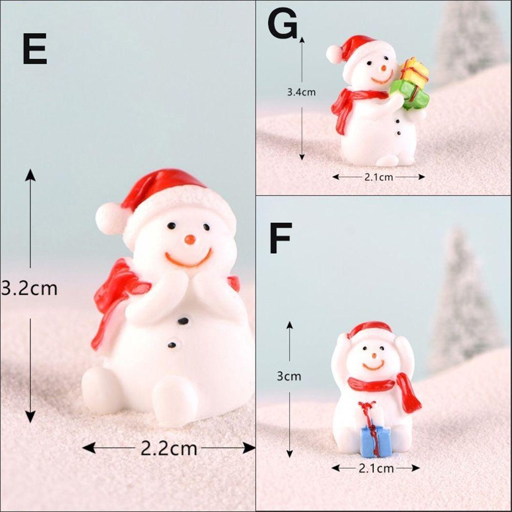 [Elegan] Miniatur Natal Santa Claus Snowman Terrarium Angka Patung Dekorasi Taman Peri