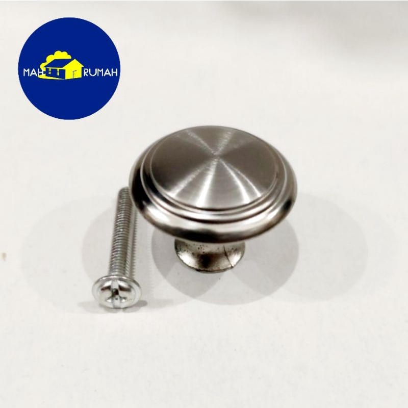 KNOB LACI Tarikan Handle Gagang Bulat Stainless + Plastik Crom - IGM