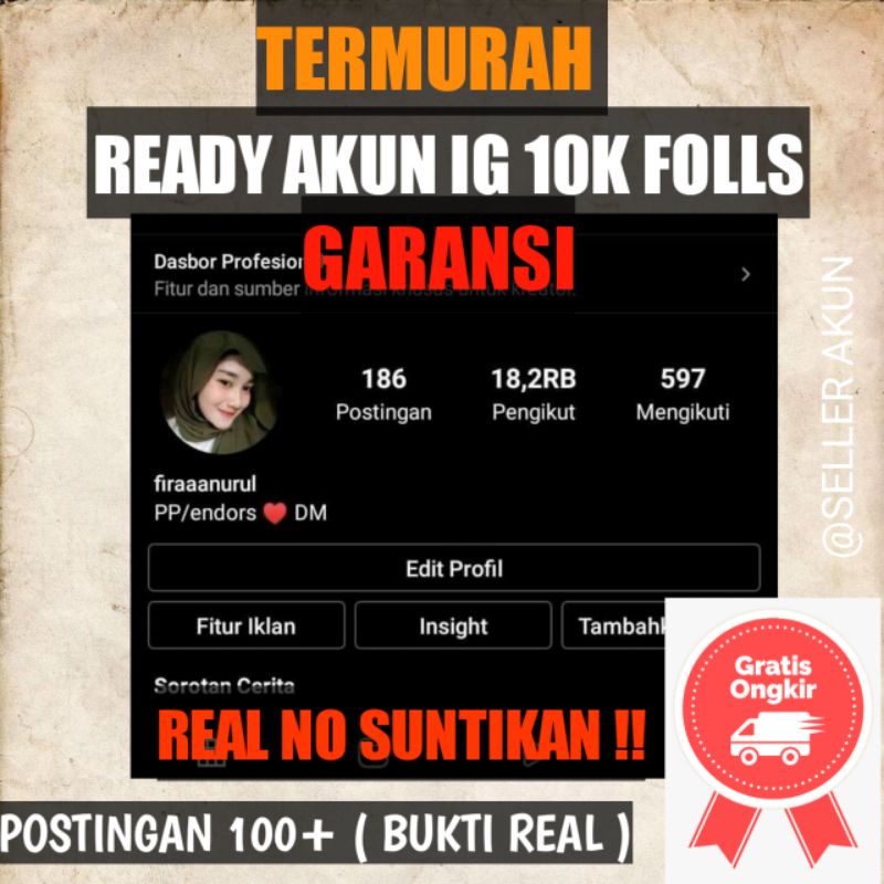 Akun Ig 10K FOLLOWERS Termurah Garansi