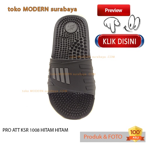 Sandal pria casual sandal slide karet murah PRO ATT KSR 1008 HITAM HITAM