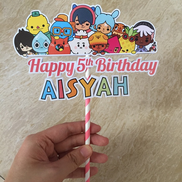 Toca boca cake topper