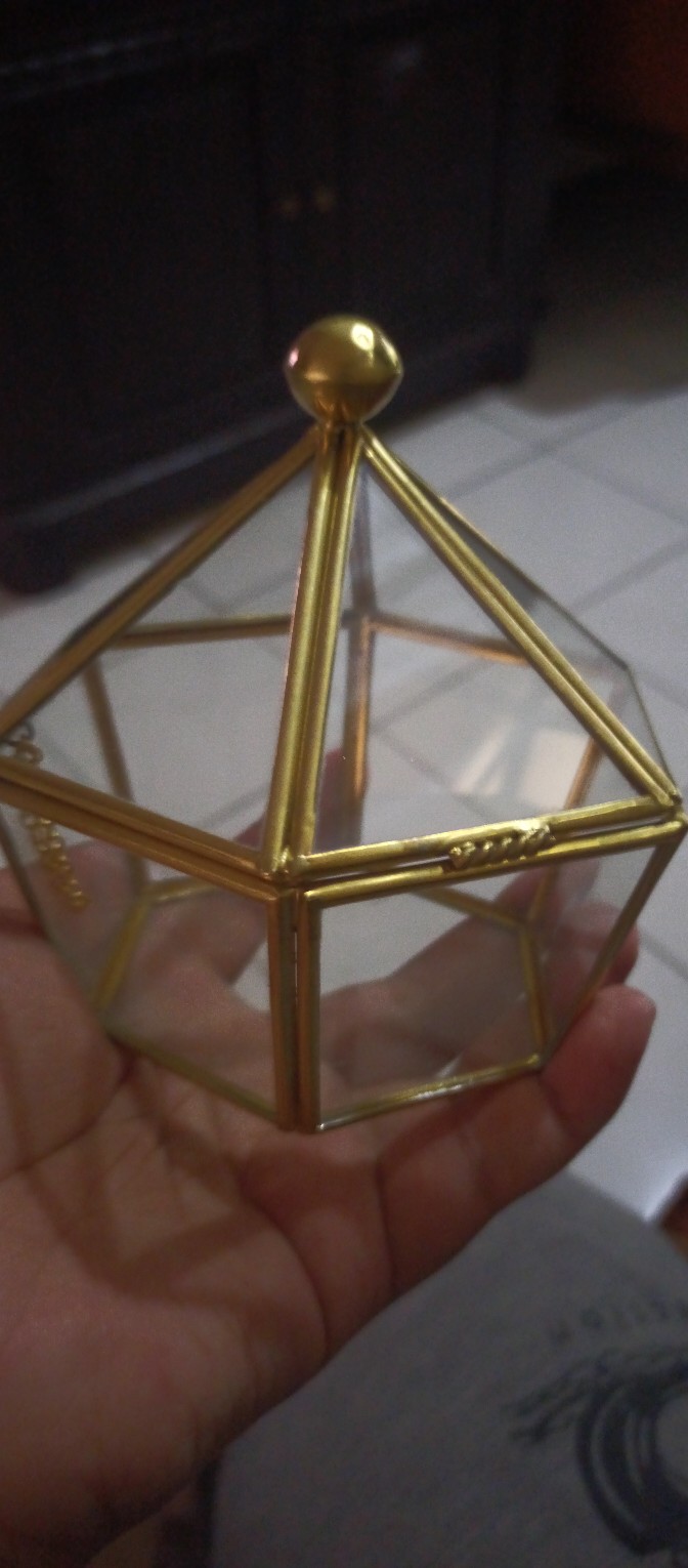 12cm Terrarium Geometric/ringbox/tempat Cincin