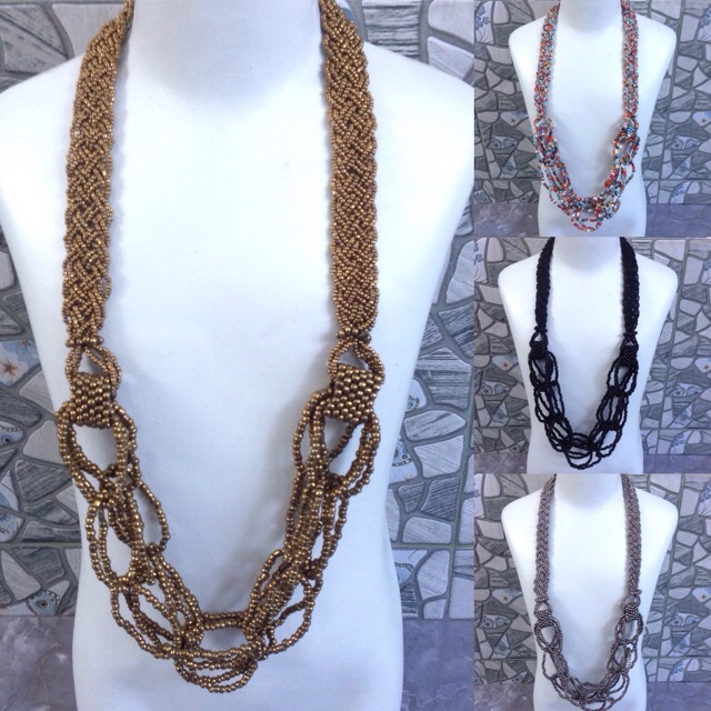Kalung manik manik fashion wanita handmade etnik Shopee Kalung manik manik fashion wanita handmade etnik Shopee