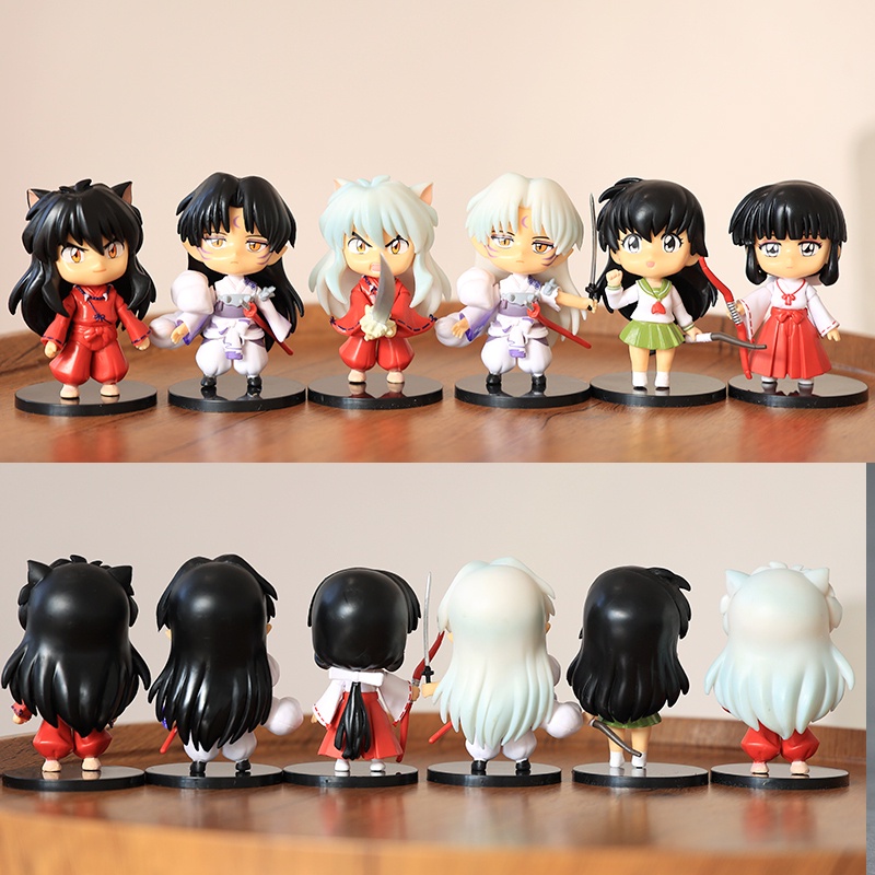 6pcs / Set Mainan Action Figure Model Anime Inuyasha Sesshomaru Sango 10cm Untuk Koleksi / Hadiah