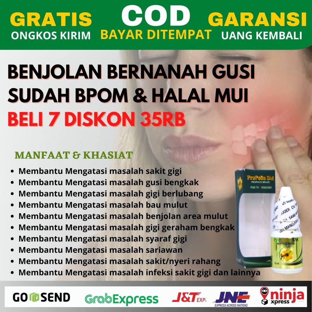 Obat Benjolan Bernanah Di Gusi-Benjolan Berair Di Gusi-Nyeri Gusi-Gusi Bernanah-Propolis SM