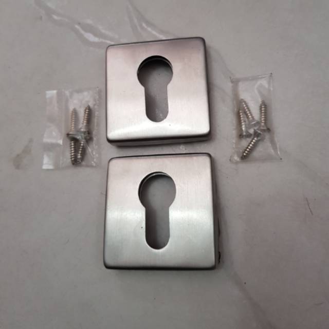 Ring kunci kotak stainless / penutup slinder kunci