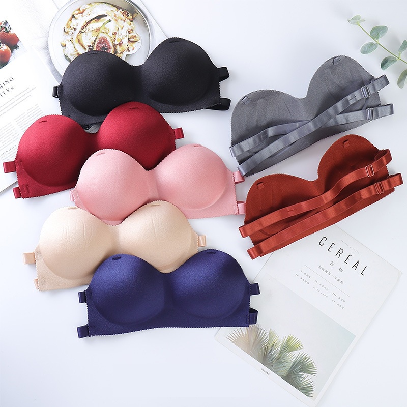 Celyne BH Bra push-up Invisible Strapless Tanpa Tali Anti Slip Bra One-Piece Korea 1041