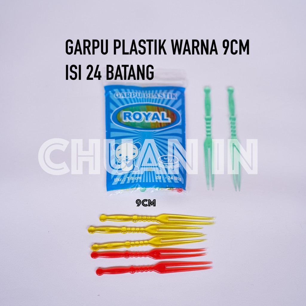 Garpu Kue Plastik Royal Ultah / Garpu Kecil Warna / Garpu Buah / Garpu Ulang Tahun
