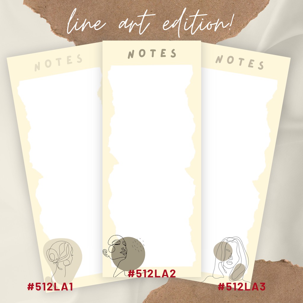 

Memo pad / Note pad aesthetic - Line Art ( bisa COD )