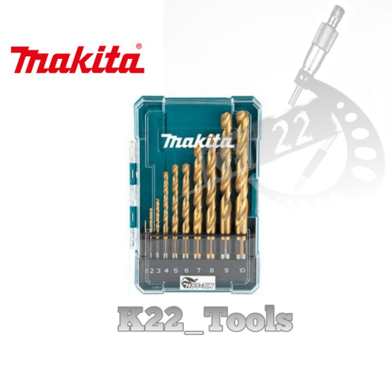 MATA BOR BESI HSS-G 10 PCS MAKITA D-72849 / MAKITA D-72849 DRILL BITS METAL 1-10  MM