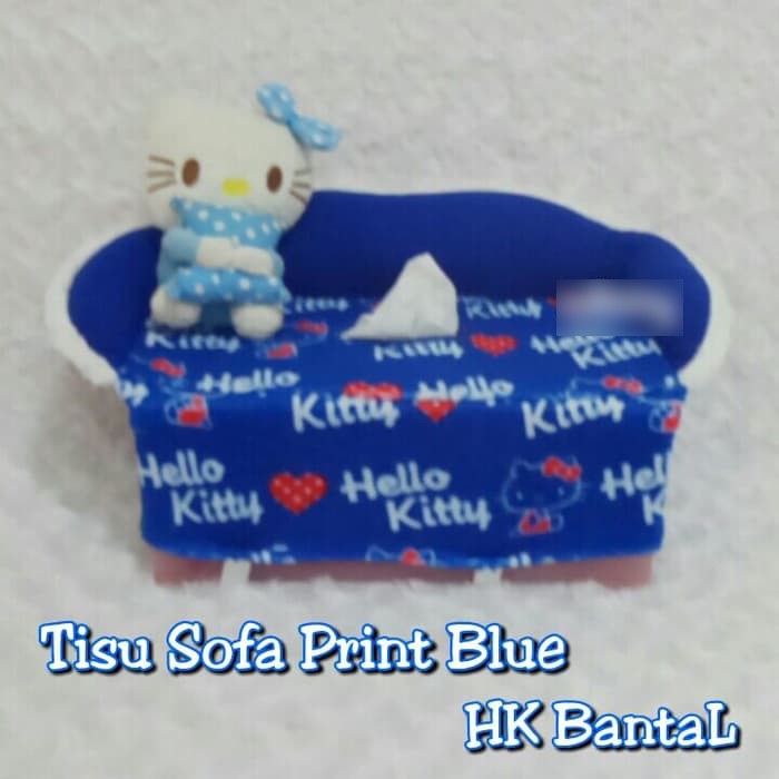 Tempat kotak box tissue tissu tisu mobil biru hk hellokitty hello kitty