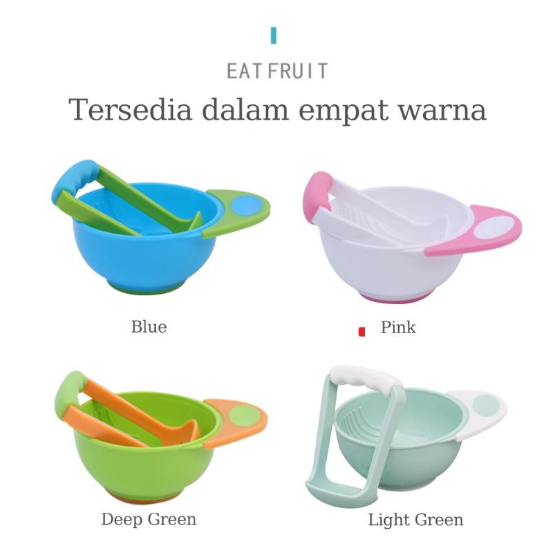 Mpasi peralatan makan bayi baby food maker grinding bowl penghalus makanan sendok mangkok gelas bayi