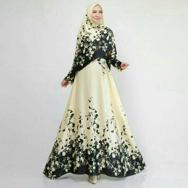 TERBARUNs FC Najibah Gamis Syar'i asdf ( BIG SALE) MDS - GAMIS SYARI KHADIJAH SATU SET KRUDUNG KHIM