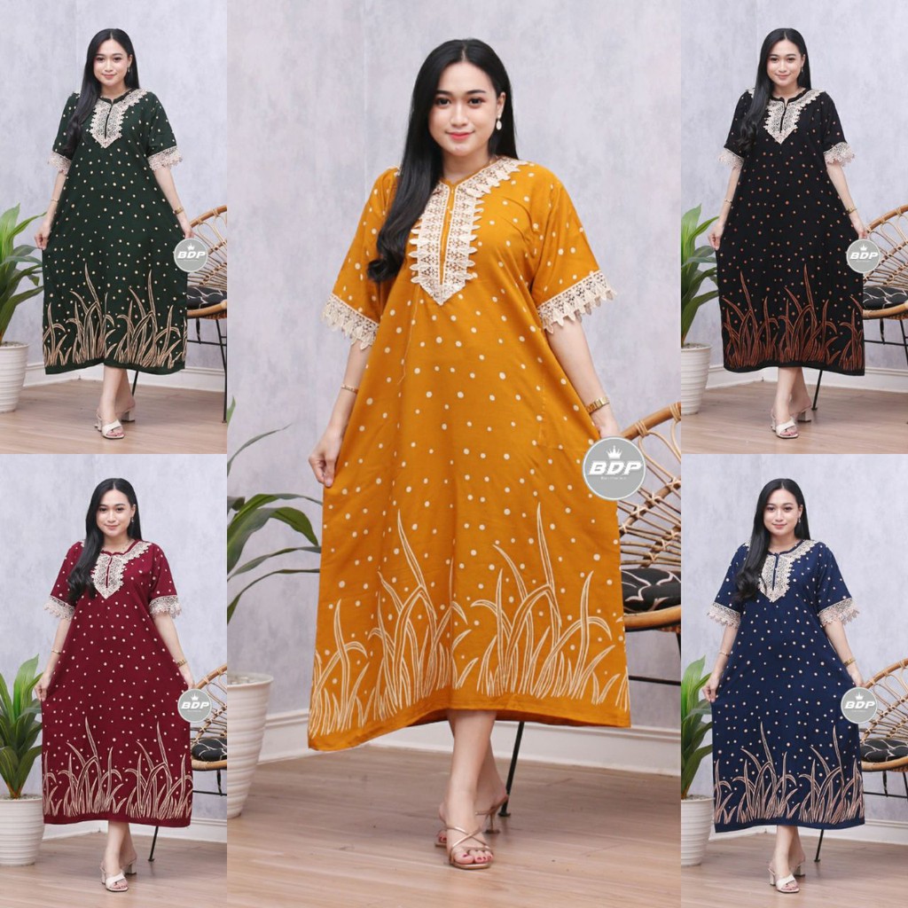 Dianputri - Daster Arab Zeema | Rayon Super Grade A | Resleting Depan Busui | Renda Milo Ori-4