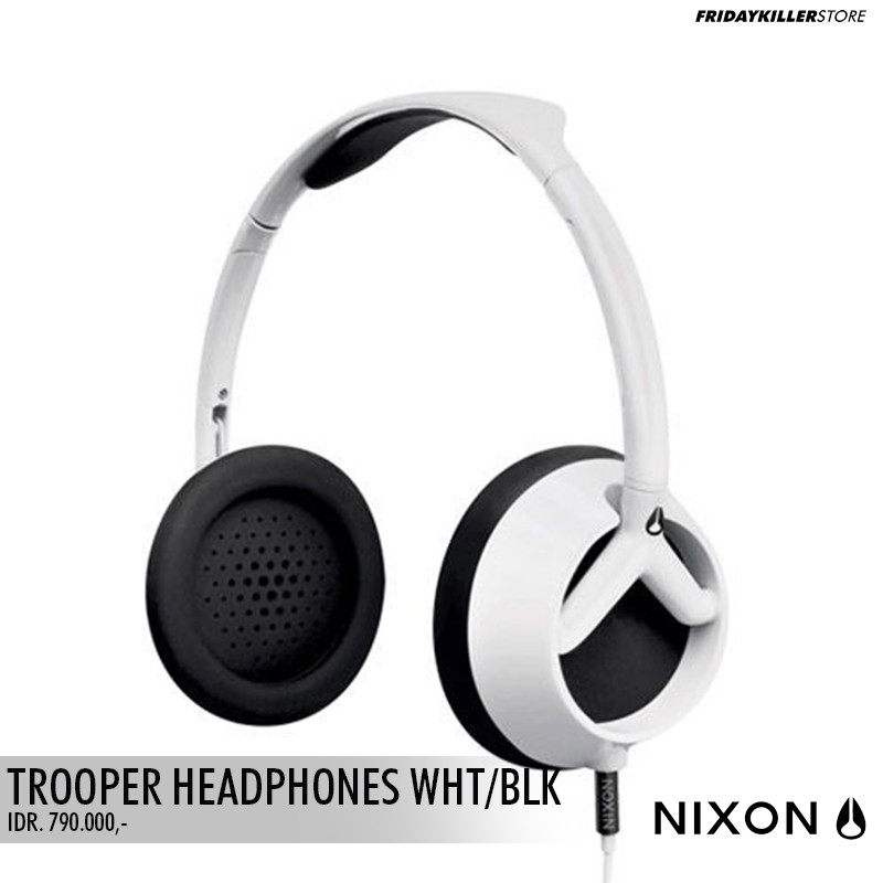 HEADSEAT HEADPHONE NIXON | TROOPER HEADPHONES WHITE BLACK