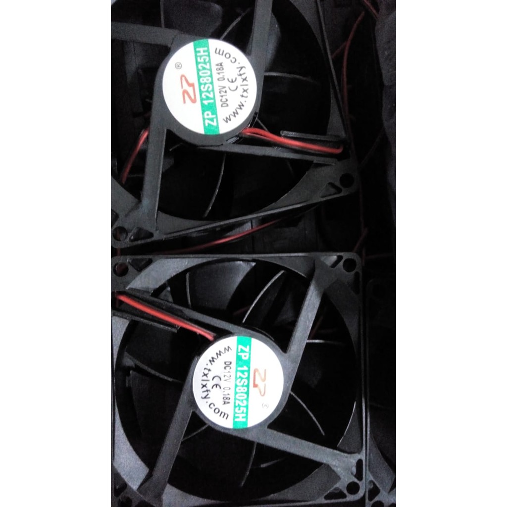 KIPAS FAN DC 12V 12 VOLT 8CM 8X8 CM 8 X 8 COOLING 2 WIRE