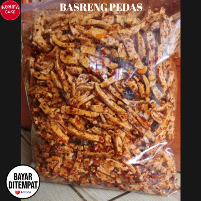 

Basreng Pedas extra daun jeruk isi 1 kg / cemilan enak / cemilan murah / cemilan pedas