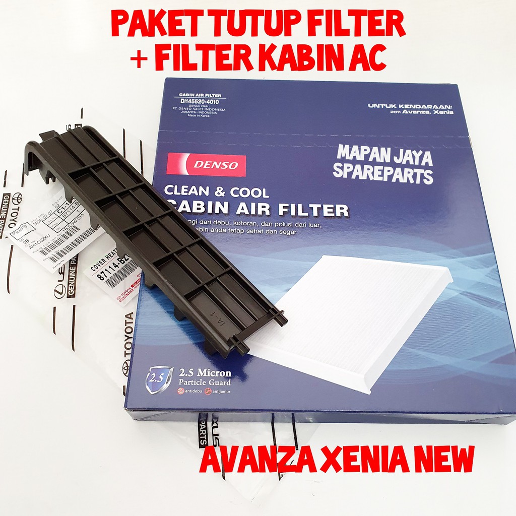 PAKET TUTUP &amp; FILTER AC - AVANZA / XENIA (2012-2021) DENSO