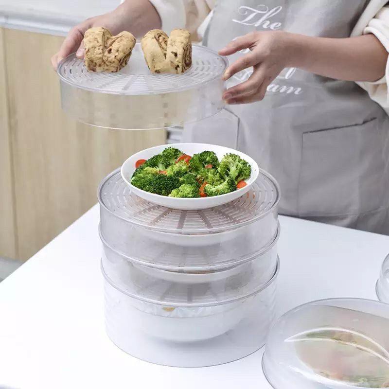 [JUALSEMUA18](33)Tudung saji 4 tingkat rak container piring/thermal dish/tempat piring susun4