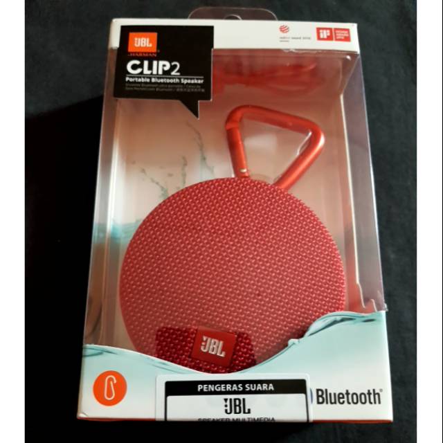 JBL Clip 2 - Speaker Portable Bluetooth IPX7, Berat Ringan Hanya 184g