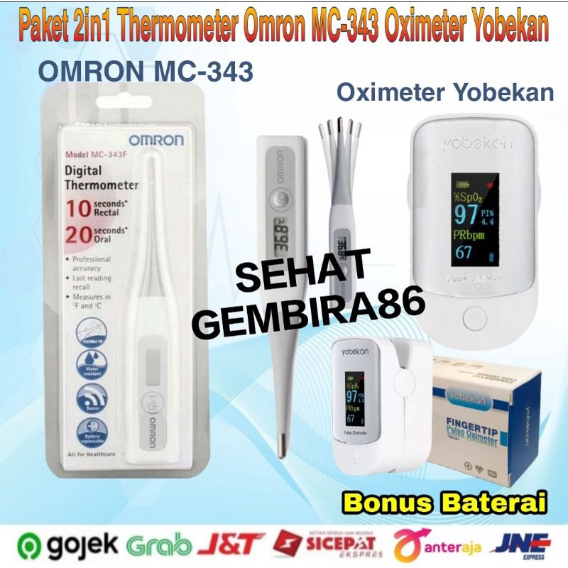 paket oximeter dan termometer omron 343