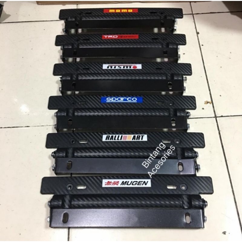 Tatakan/ Dudukan plat nomor Racing Carbon ( JDM ) Mobil all new Sigra