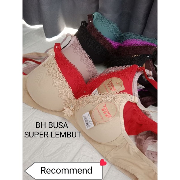 BH BUSA SUPER LEMBUT BH RENDA BH TANPA KAWAT 34 36 38 40 (BH xissmei)