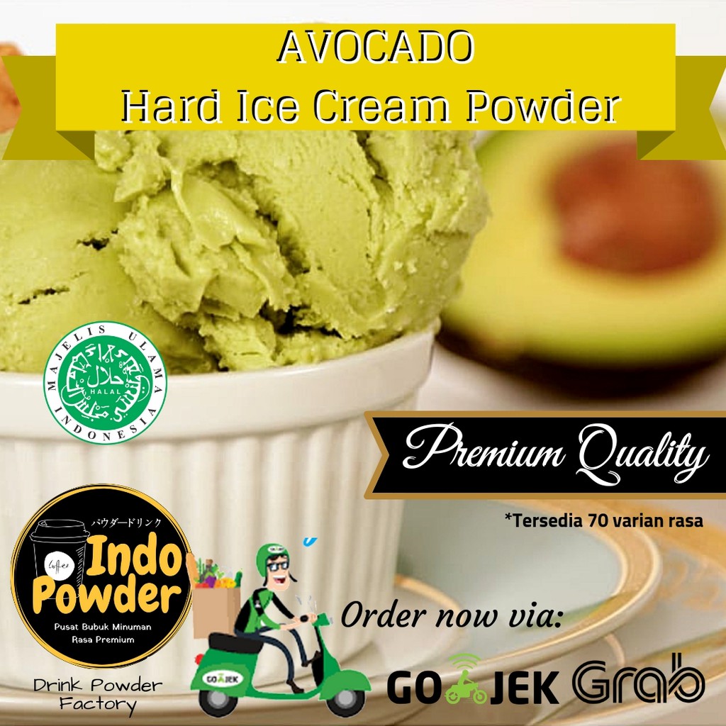 Bubuk ICE CREAM rasa AVOCADO 1Kg - Bubuk es Krim rasa Avocado 1Kg