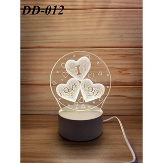  Lampu  Tidur Hias  LED 3D LOVE  3 I LOVE  U Lampu  Tidur Hias  