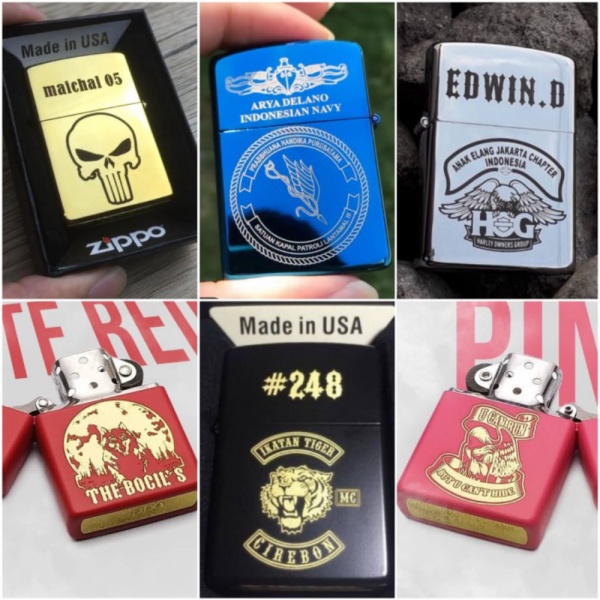 Promo KOREK API MODEL ZIPPO CUSTOM GRAFIR LASER LOGO BRAND NAMA - Hitam Polos Berkualitas
