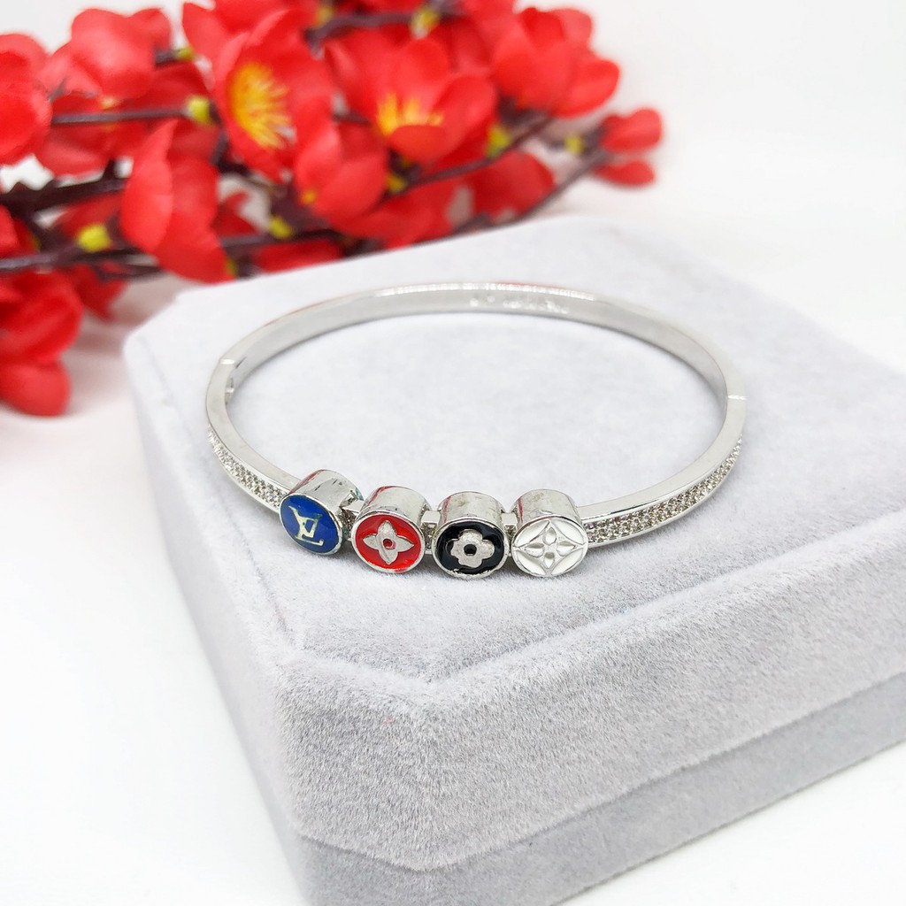 Gelang Bangle Xuping Silver Mainan 4 Warna Rata Lapis Emas - BB353