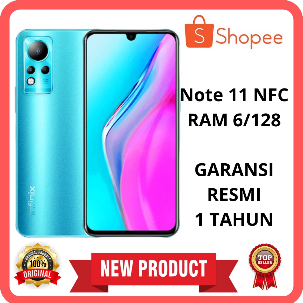 Infinix Note 11 NFC 6/128 GB Garansi Resmi | Hp Gaming Murah Pstore