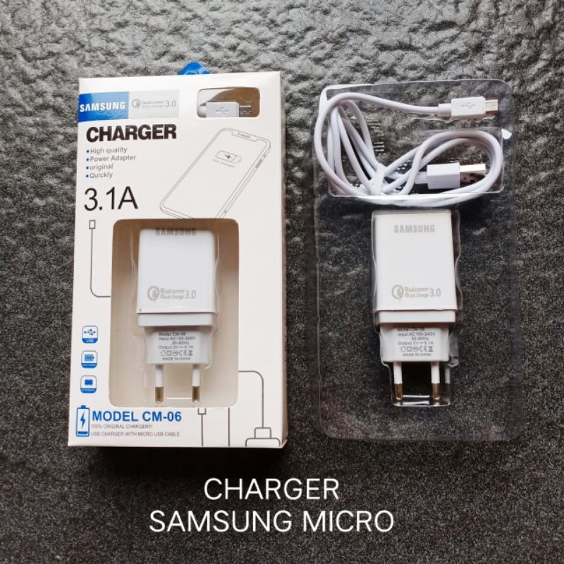 Charger Samsung colokan micro USB ( 12 Model ) cager chager charge cas casan tc