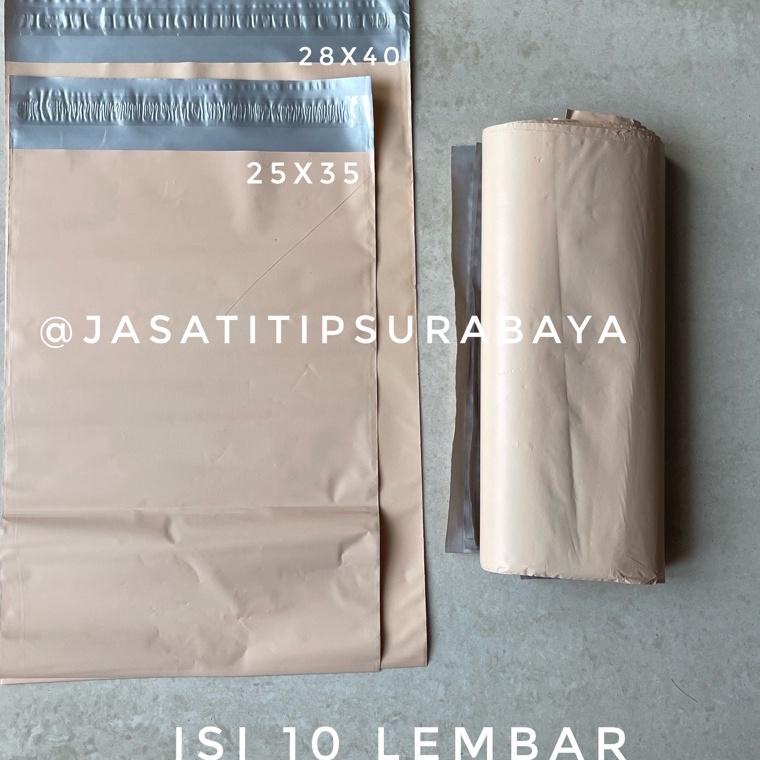 

(Y1W9).. [READY STOCK] 35x45 28x40 25x35 Polymailer Nude / Cokelat Polybag Kantong Amplop Plastik Packing //Trend@ready