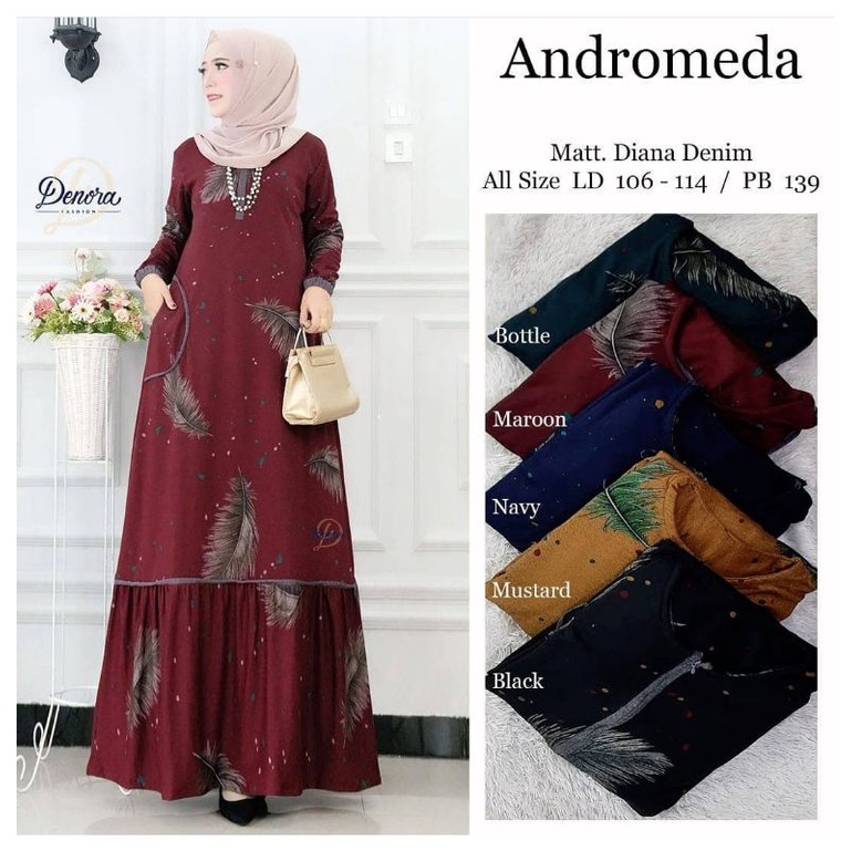 LEVILA Dress / SIERA #3 - Gamis Denim Diana Terbaru LD105 Busui / R.23 - 222-5995