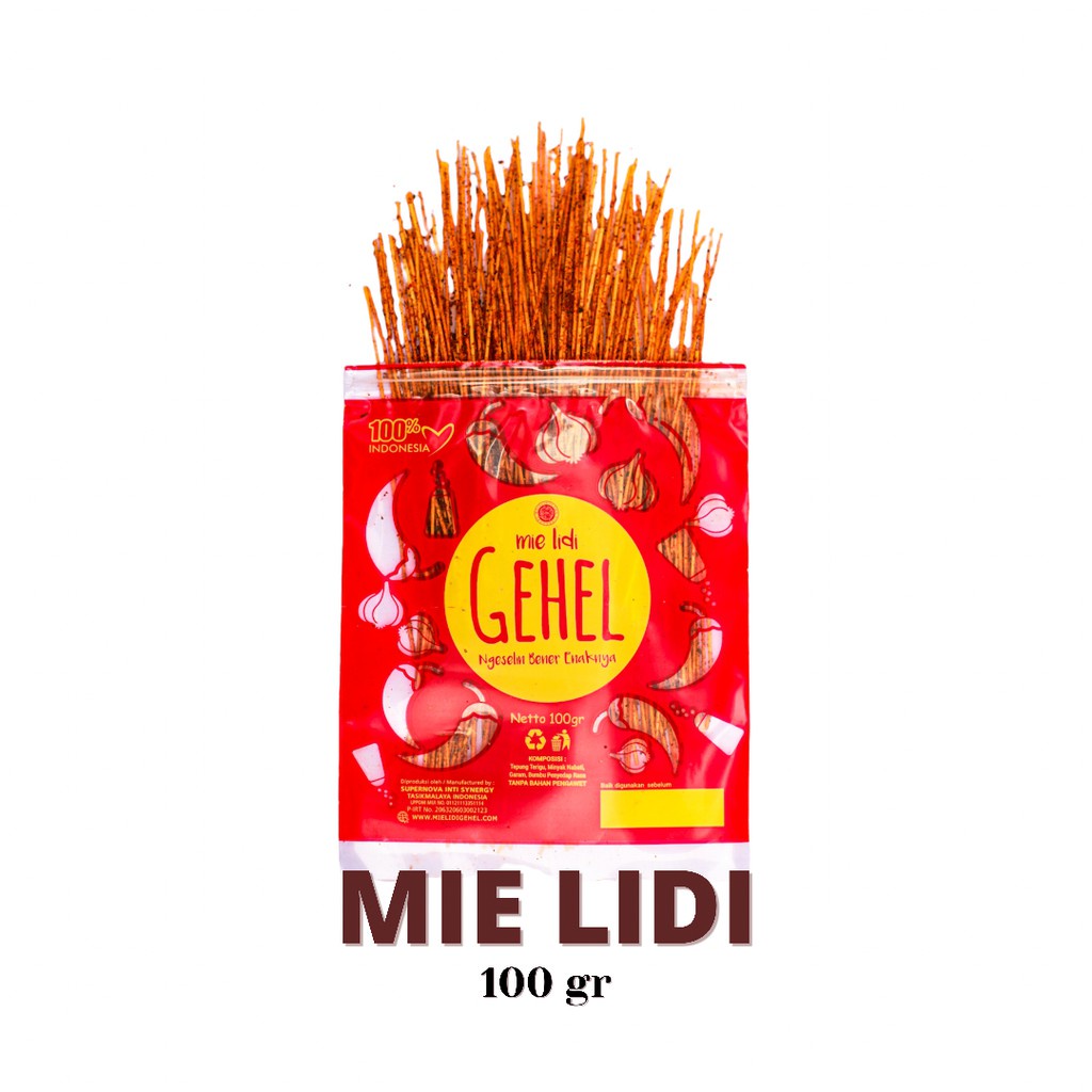 

MIE LIDI GEHEL 100gr (ORIGINAL & PEDAS JERUK)