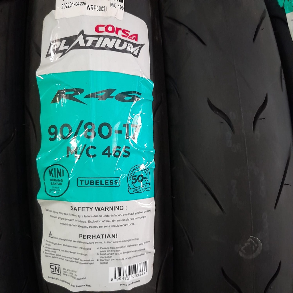 Ban motor bebek Corsa R46 90 80 17 platinum tubeless