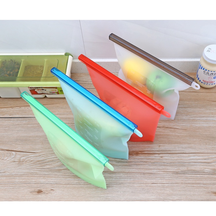 TEMPAT PENYIMPANAN MAKANAN ZIPLOCK STORAGE BAG SILIKON SERBAGUNA KANTONG WADAH FOOD STORAGE REUSABLE