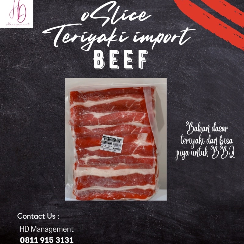 HD Management Slice Teriyaki Import Beff 500gram