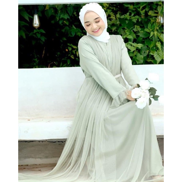 [ORI] Jasmyna Regumi Tile Dress Jumbo/Dress Tulle Ld 100 110/Dress Brukat Pesta/Dress Tile Seragaman/Dress Maternity