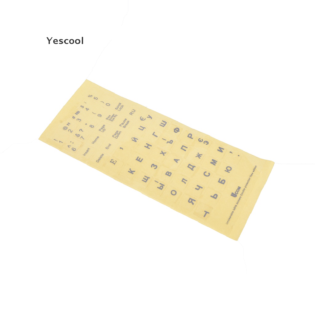 Yes Stiker Huruf Rusia Transparan Untuk Keyboard Laptopnotebookkomputer PC