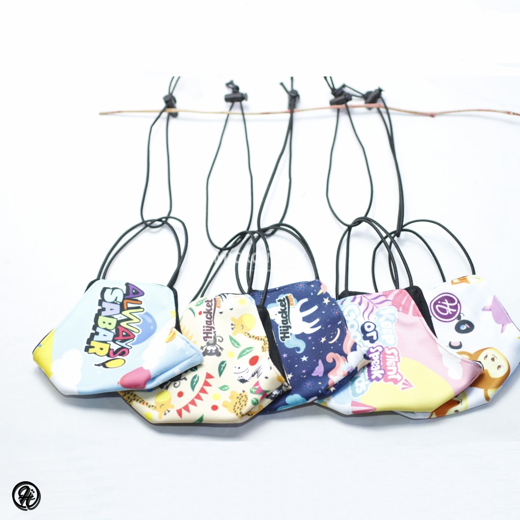 Masker Kain Anak Karakter Micro Mask Kids Hijacket / Masker Earloop / Masker Headloop-5