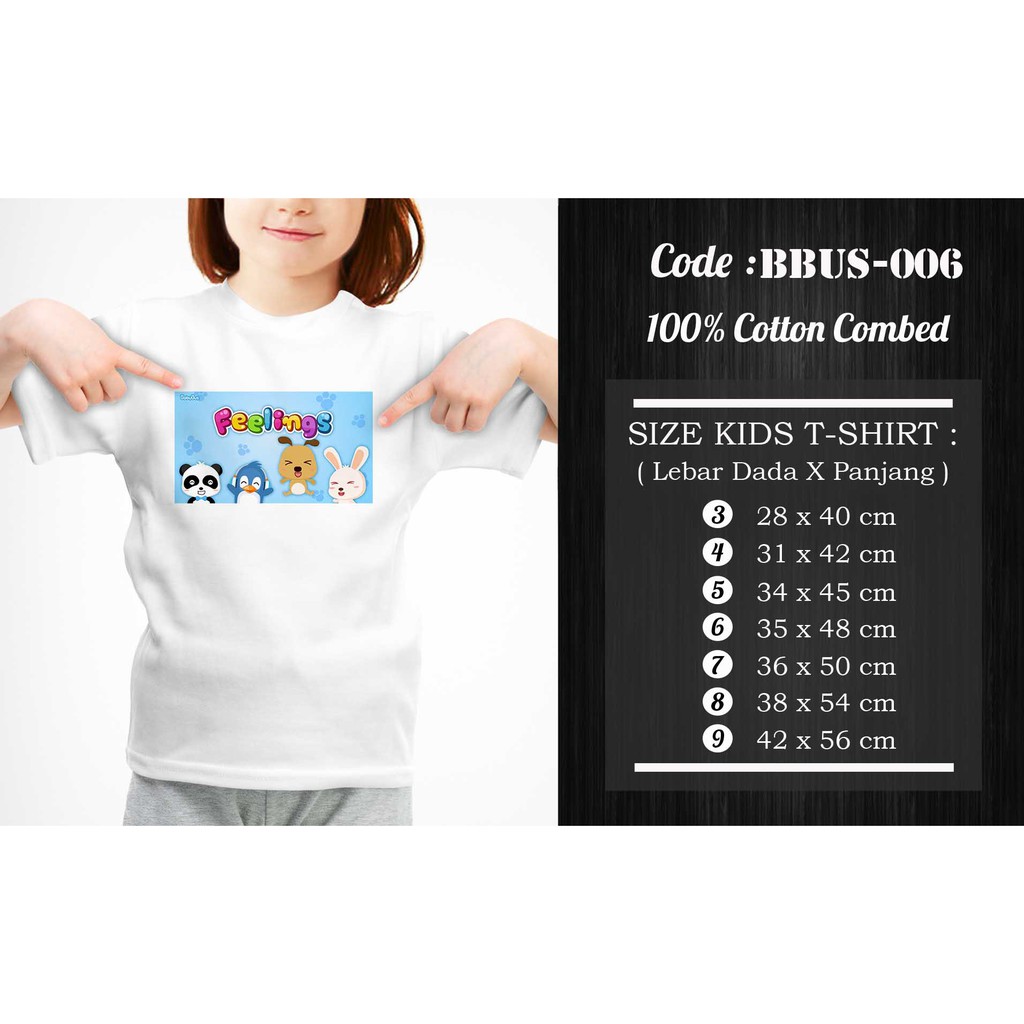 [FREE NAMA!!] Kaos Anak &amp; Family BabyBus 100% COTTON PREMIUM