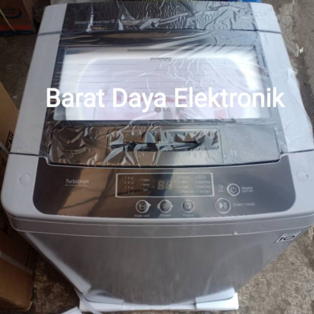 LG Mesin Cuci 1 Tabung Inverter T2107VSPCK Top Loading Mesin Cuci [7 Kg]