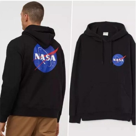 Sweater Hoodie NASA H&amp;M Premium Quality Fleece Tebal / Jaket NASA H&amp;M Terlaris